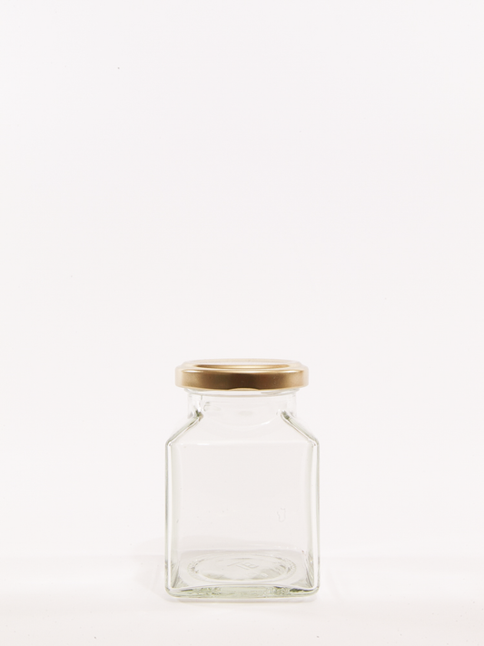 200ml (8oz) Clear Glass Square Jars With Lids