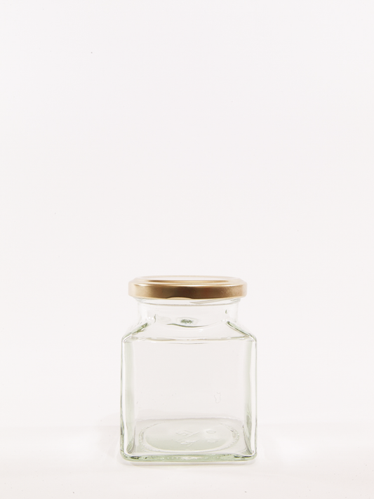 280ml (200g, 10oz) Clear Glass Square Jars With Lids