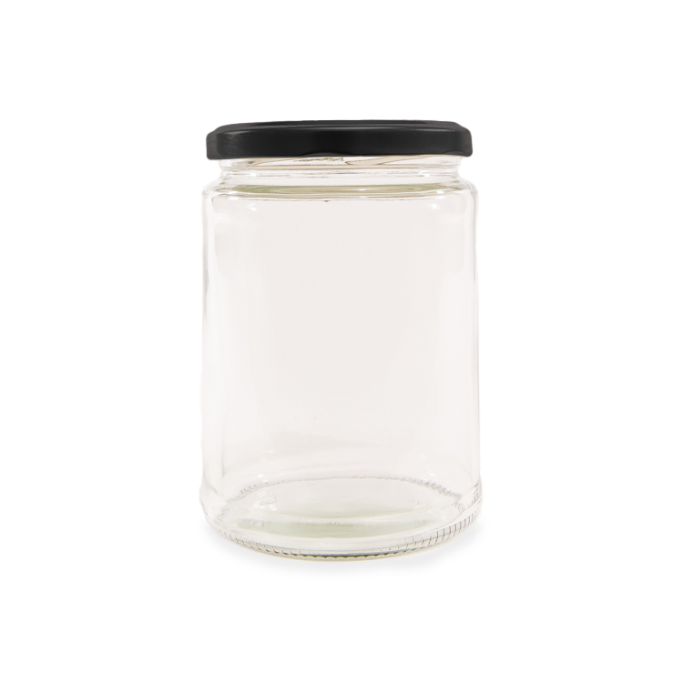 500ml (17oz) Panelled Round Jars