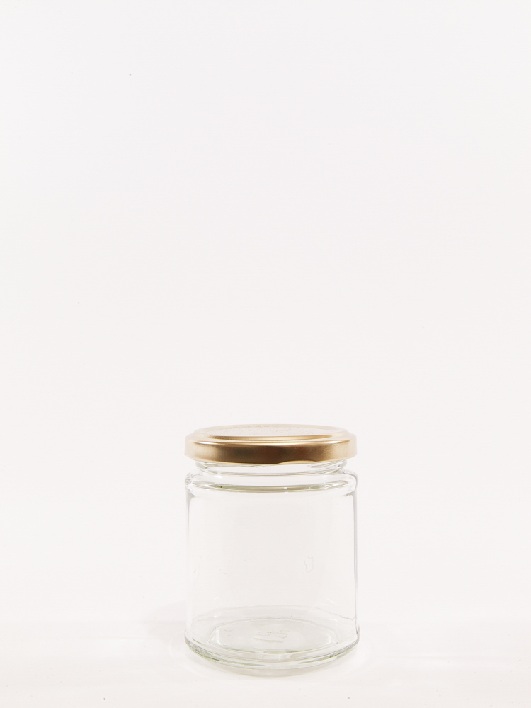 190ml - 8oz Round Clear Glass Jars With Lids