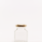 200ml (8oz) Clear Glass Square Jars With Lids