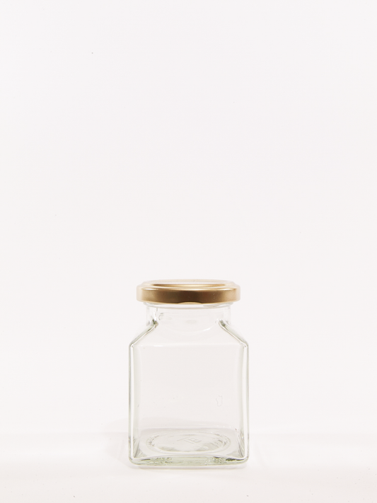 200ml (8oz) Clear Glass Square Jars With Lids