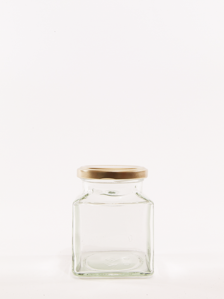 280ml (200g, 10oz) Clear Glass Square Jars With Lids