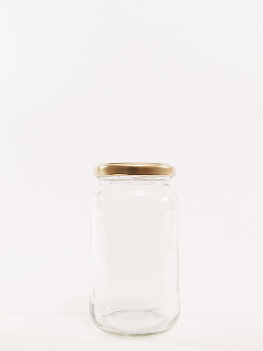 380ml (1 lb) Clear Glass Round Jars With Lids