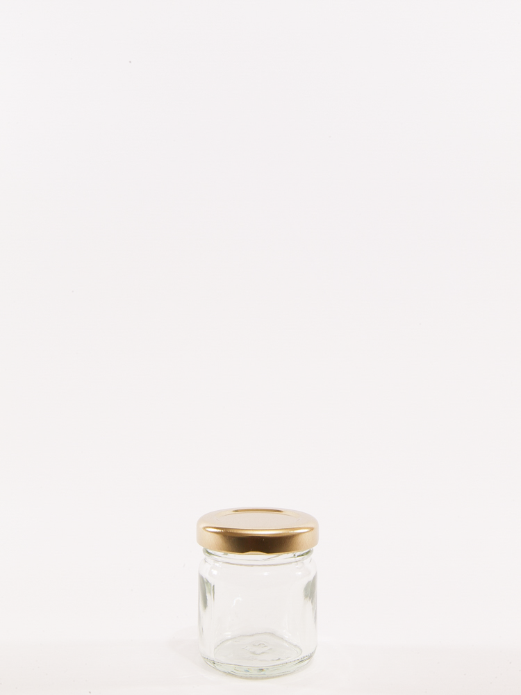 41ml (1.5oz) Clear Glass Mini Round Jars With Lids